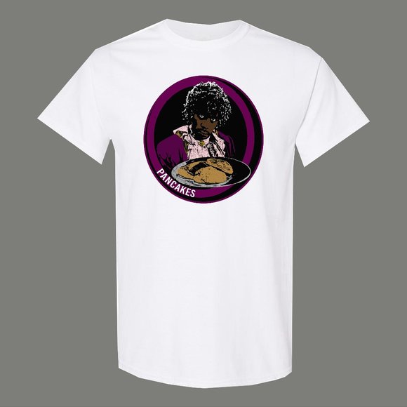 Pancakes MF Serving Em Up Comedy Style Quality Shirt - Picture 3 of 6